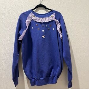 Coquette Cottagecore Ruffle‎ Star Fairycore Soft Girl Granny-core Sweatshirt
